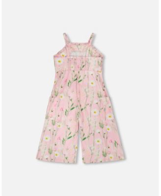 Big Girls Viscose Jumpsuit Printed Flowers