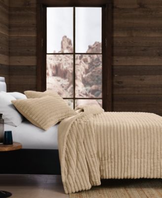 Channel Faux Fur 3-Pc. Comforter Set, King