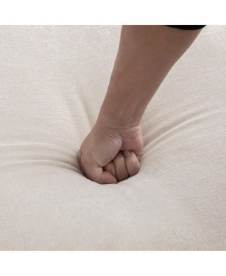 Streamdale Modern Chenille Chaise Lounge Couch with Armrests and Bolster Pillows - Beige