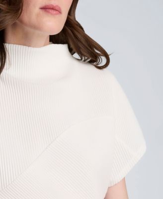 Women's Asymmetrical Hem Mock Neck T-Shirt