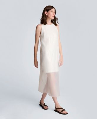 Women's Crewneck Sheer Overlay Dress