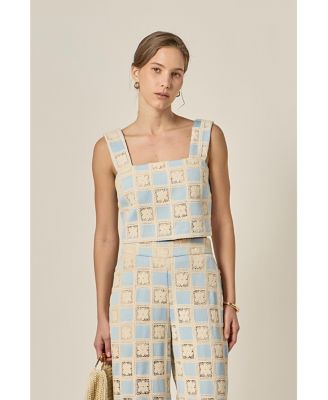 Women's Crochet Sleeveless Top