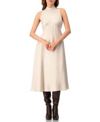 Women's Sleeveless High Neck Midi Dress