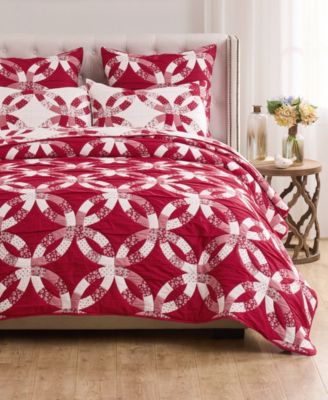 Wedding Ring Reversible 3-Pc. Coverlet Set, King/California King