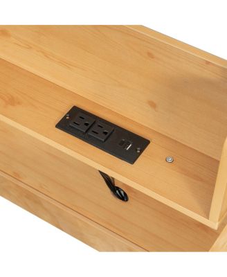 Queen over Queen Bunk Bed with Storage Shelves and USB Ports