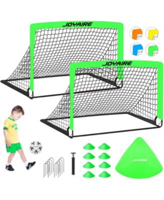 Pro-Grade 4x3ft Pop-Up Soccer Goal for Kids – Durable 5-Layer Tear-Resistant Net & 10mm Poles, Portable Training Set with Size 4 Ball