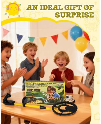 Kids Metal Detector with 7.4 Inch Waterproof Coil & LCD Display, 1.1lb Lightweight, 24-35 Inch Adjustable Foldable for Boys & Girls