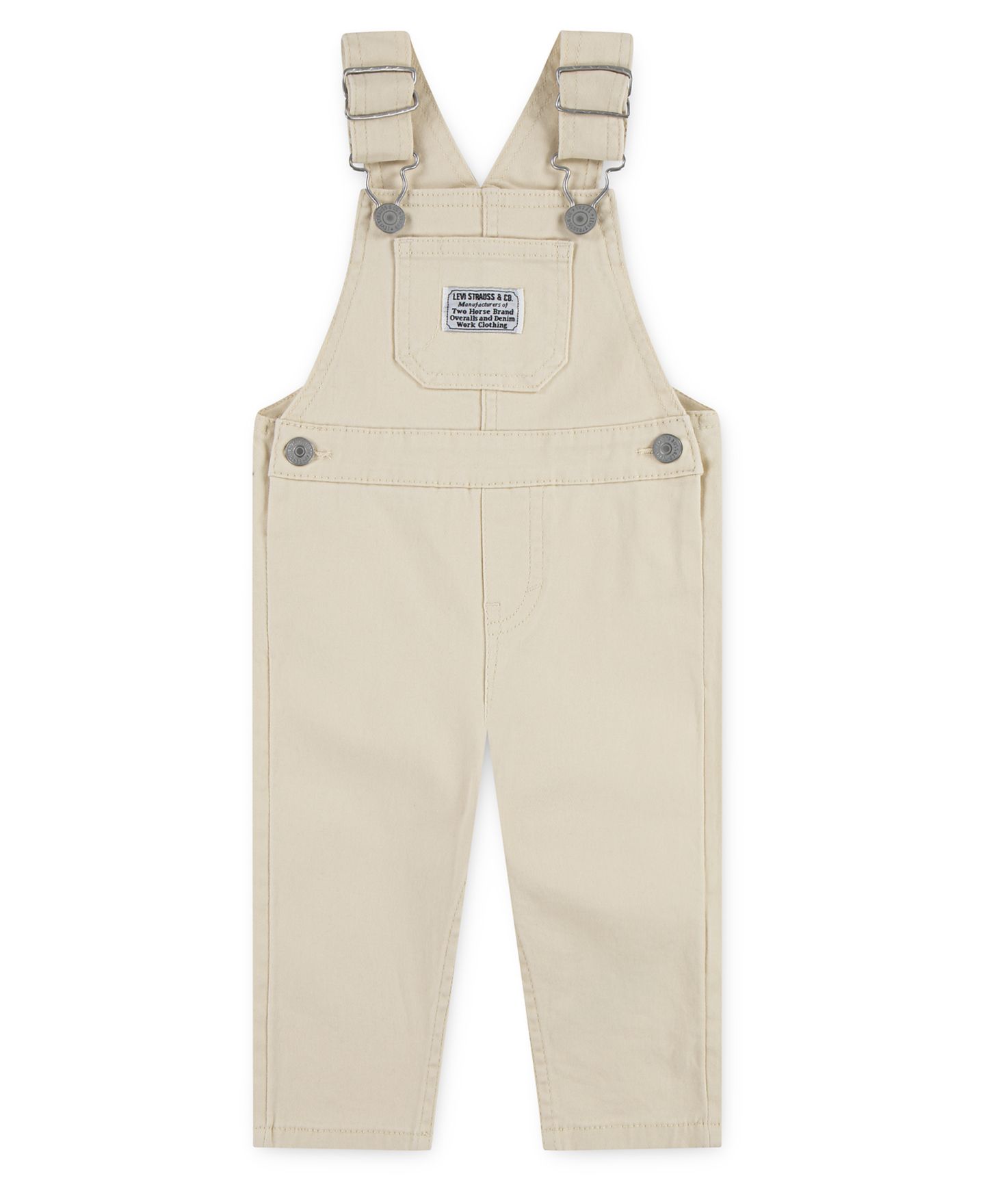 Комбинезон Levi's Sleeveless Twill Overalls для малышей, цвет: Бежевый — фото 1