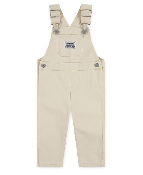 Комбинезон Levi's Sleeveless Twill Overalls для малышей, цвет: Бежевый