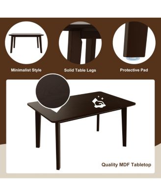 Streamdale Rustic Farmhouse Dining Table - Solid Wood, Modern Espresso