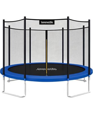 Outdoor Trampoline 8FT–14FT with Safety Enclosure Net & Ladder, ASTM Approved Heavy-Duty Trampoline for Kids & Adults