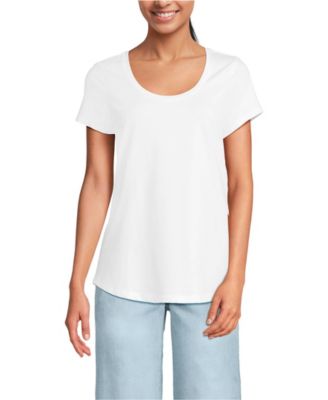 Women's Short Sleeve Lightweight Jersey Scoop Neck T-shirt