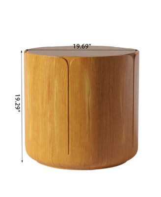 Streamdale Modern Wood Grain Outdoor Indoor Side Table (Wood Color)