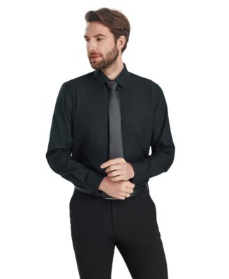 Men's Herringbone Long-Sleeve Dress Shirt