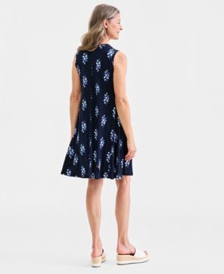 Women's Printed Sleeveless Knit Dress