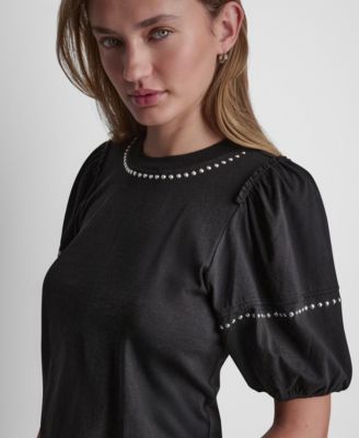 Women's Dome Studs Mini Sleeve T-Shirt
