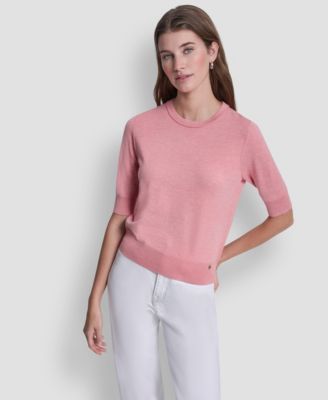 Women's Elbow-Sleeve Crew Neck Sweater