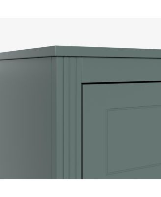 6-Drawer Double Dresser with Metal Handles & Solid Wood Legs