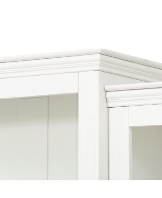 Farmhouse 4-Tier Display Shelf with Dimmable Ceiling Light & Storage