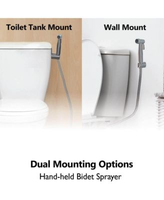 Stainless Steel Handheld Bidet Sprayer for Toilet, Bathroom Bidet Accessory Attachment with Hose - Brushed Nickel