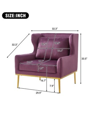  Velvet Accent Armchair