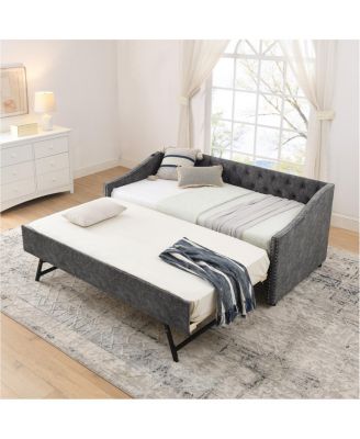 Twin Daybed with USB & Pull-out Bed (81"x42"x30.75")