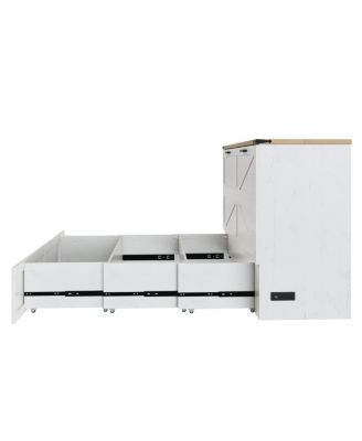 Murphy Bed with Charging Station & Storage Drawer