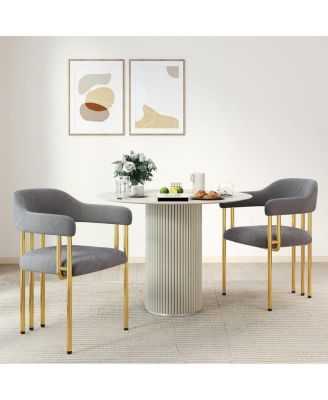 Dining Chair 2505  Fabric Golden Finish