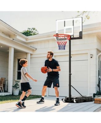 3.3-7 Feet Portable Adjustable Outdoor Kids Basketball Hoop Goal