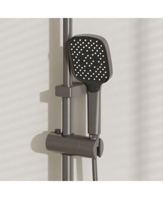 3-Spray Shower Faucet 2.5 GPM with Button Control, LED Display, and 3-Mode Hand Shower