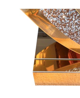 Crushed Diamond Mirrored Console Table