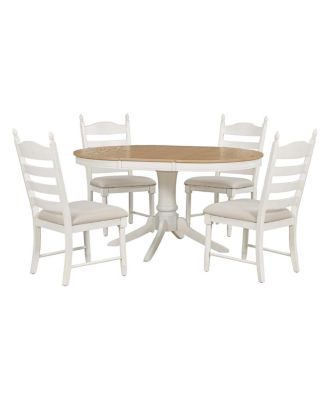 Retro Dining Set with Pedestal Table Base