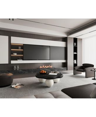 35" Cloud Shaped Coffee Table, Petal-Shaped Minimalist Table