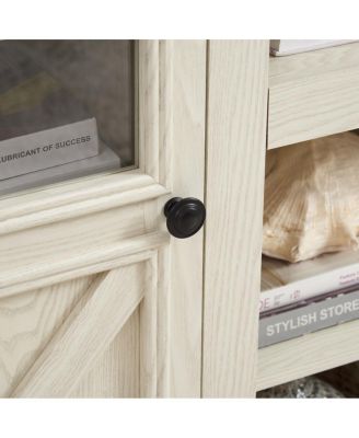 Farmhouse Barn Door TV Stand Media Console