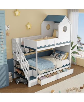 House Bed Frame and Drawer, Staircase, LED