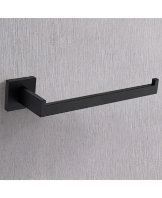 8 - Piece Bathroom Hardware Set, Stainless Steel Bath Towel Holder, Square Wall Mounted Towel Rack, Matte Black Towel Bar for Bathroom