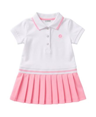 Baby Girls' Polo Collar Dress & Panties with Hairclip, 2-Piece Set