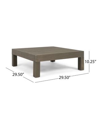 Rustic Acacia Wood Outdoor Coffee Table