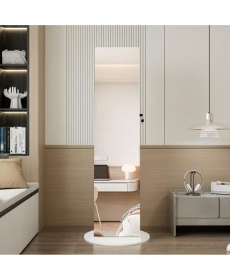 360° Swivel Jewelry Cabinet with Full Length Mirror