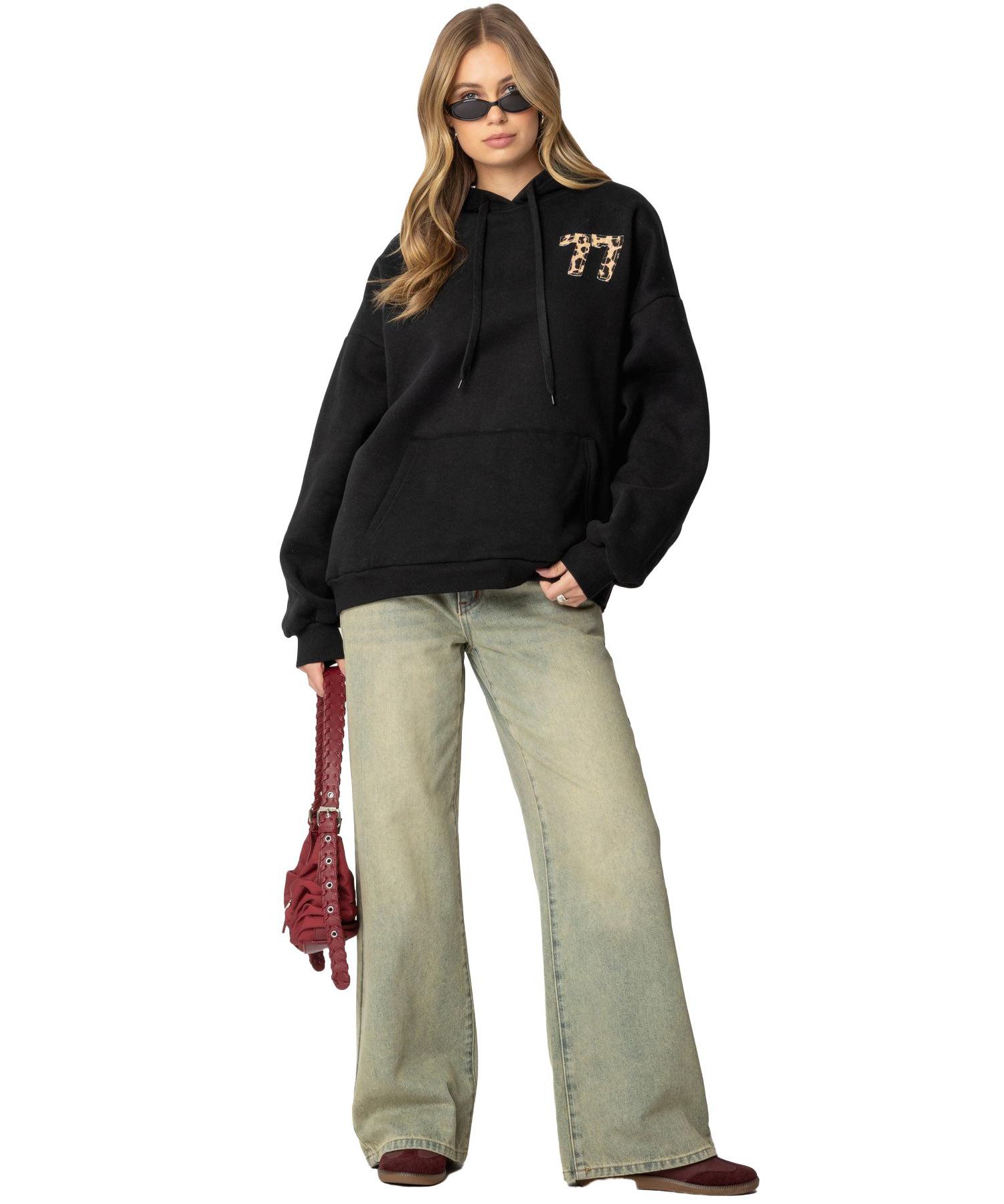 Women's Leopard 77 Oversized Hoodie