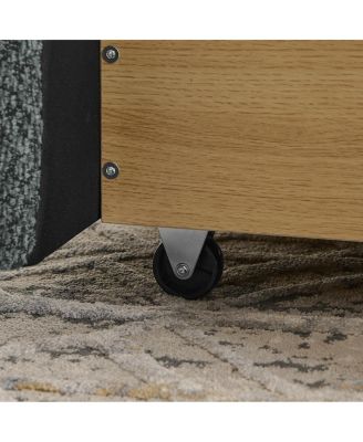 Queen Size Upholstered Bed Frame Minimalist Style, Curved Headboard