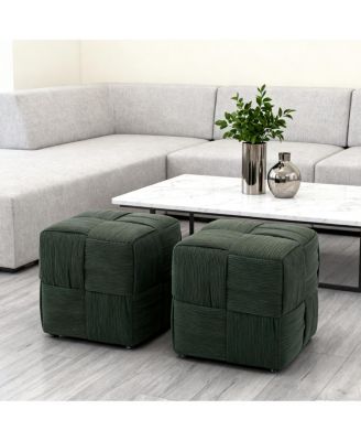 Soft Corduroy Ottoman Footrest.