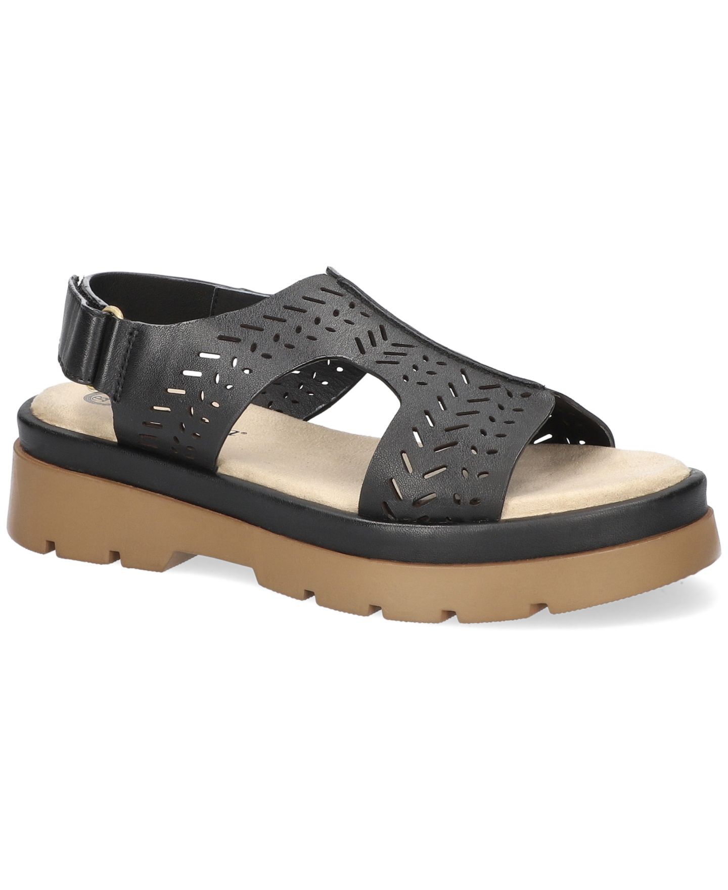 Женские сандалии Bella Vita Indigo Round Toe, цвет: Чёрный кожаный — фото 1