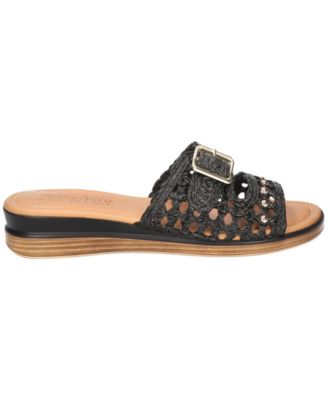 Women's Bar-Italy Slip-On Wedge Sandals