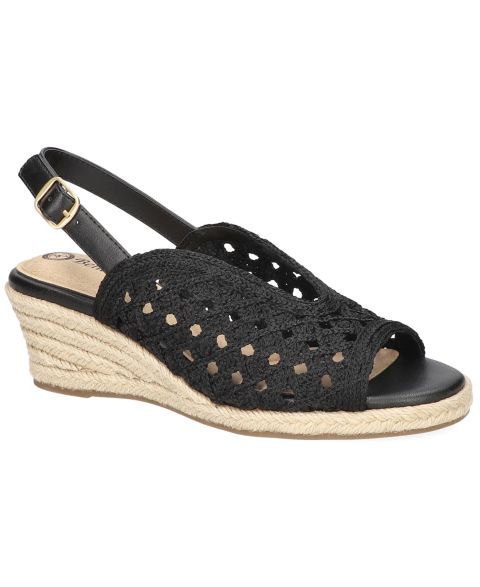 Женские сандалии Bella Vita Bethany Espadrille Wedge, цвет: Чёрный