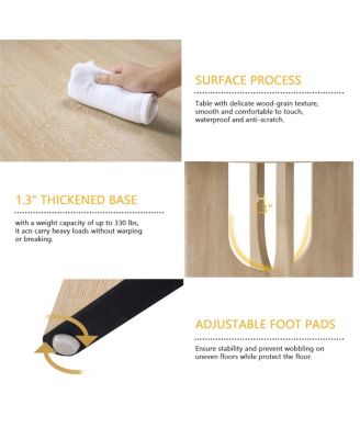 Modern Farmhouse 47.3" Round Dining Table for 4