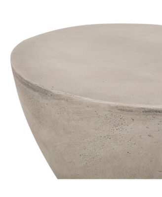 Hourglass Pedestal Lightweight Concrete Side Table
