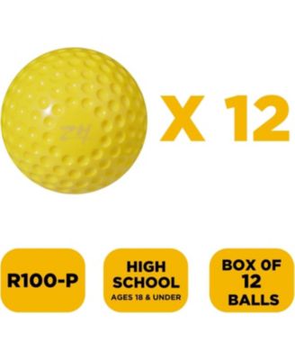 Pack of 12 Sting Free Dimpled Training Softballs 12 Inch Size Weighted 6.57 oz Practice Balls with High Friction Surface