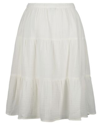Girls' 7-16 Crinkle Knit Tiered Skirt