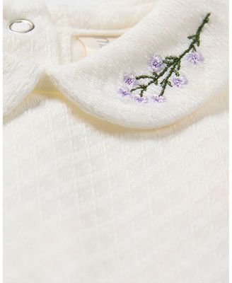 Baby Girls "Lilacs Are The Sweetest Bloom" Embroidered Footie